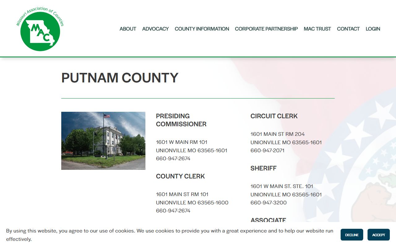 Putnam County directory for court records after jail arrest contacts